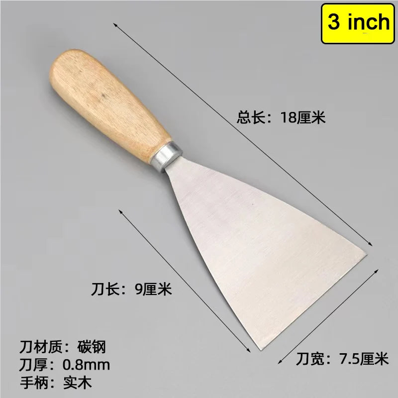 Beekeeping Shovel Bee Honey Cleaning Stainless Steel Honey Scraper Cleaner Tools For Beekeeper Supplies Wooden Handle