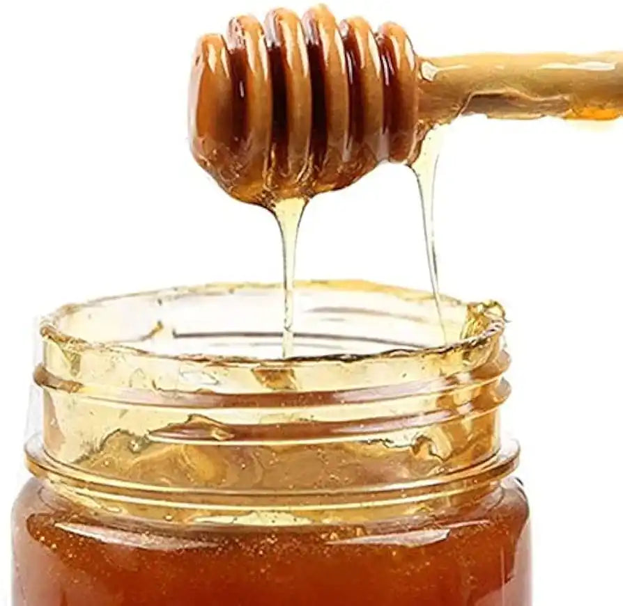 Premium Wooden  Stick  Handcrafted Spiral Spoon for Smooth Honey Pouring