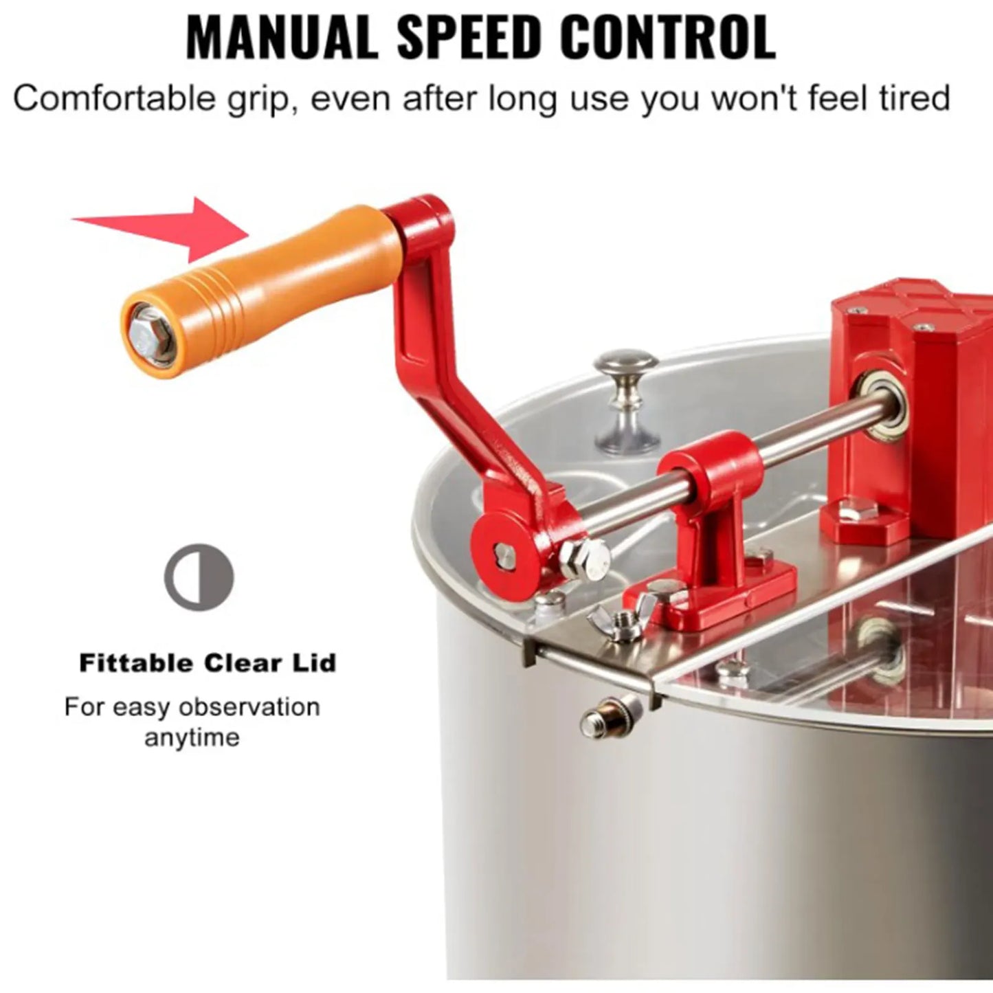 Honey Extractor Handle Replacement Professional Honey Dispenser Drive Gear Ergonomic Grip Beekeeping Tool Equipment Part Repair