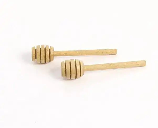 Premium Wooden  Stick  Handcrafted Spiral Spoon for Smooth Honey Pouring