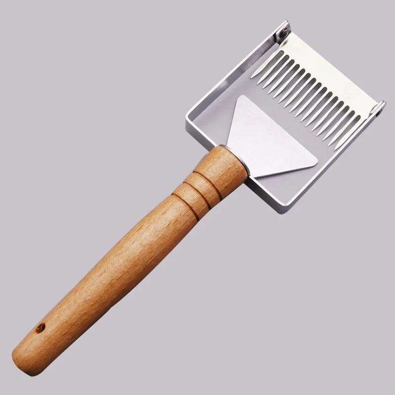 Beekeeping Equipment Uncapping Scraper Honey Honeycomb Scraper Wooden Handle Tool Uncapping Fork Beekeeping