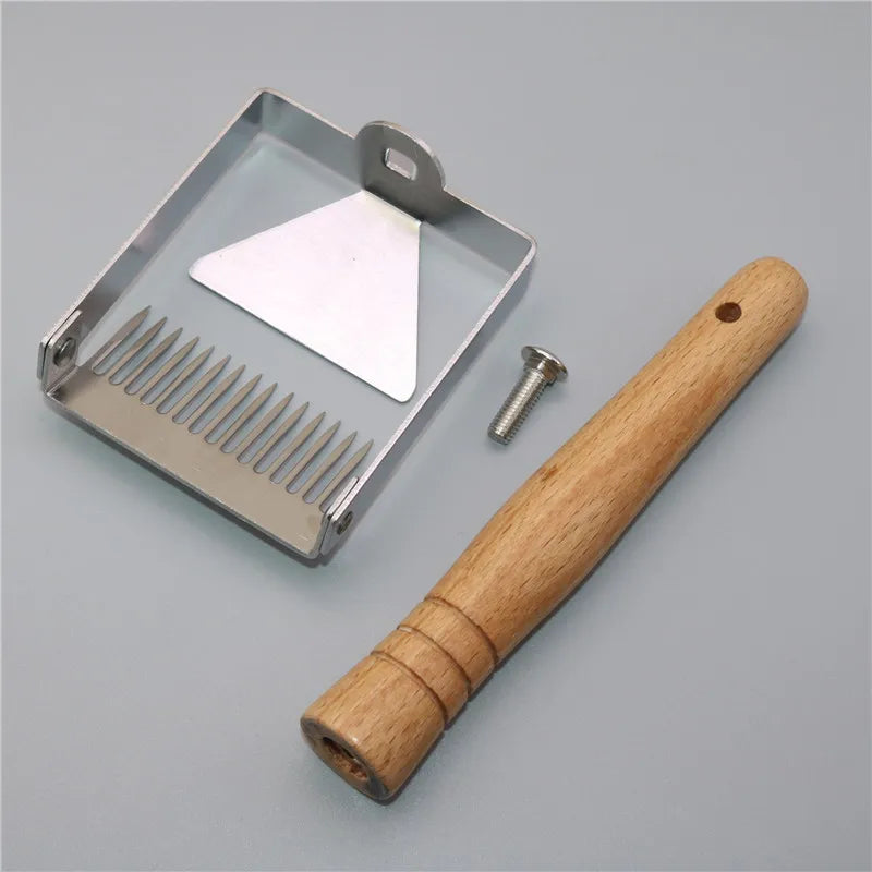 Beekeeping Equipment Uncapping Scraper Honey Honeycomb Scraper Wooden Handle Tool Uncapping Fork Beekeeping
