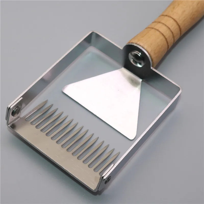 Beekeeping Equipment Uncapping Scraper Honey Honeycomb Scraper Wooden Handle Tool Uncapping Fork Beekeeping
