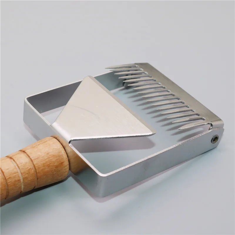 Beekeeping Equipment Uncapping Scraper Honey Honeycomb Scraper Wooden Handle Tool Uncapping Fork Beekeeping