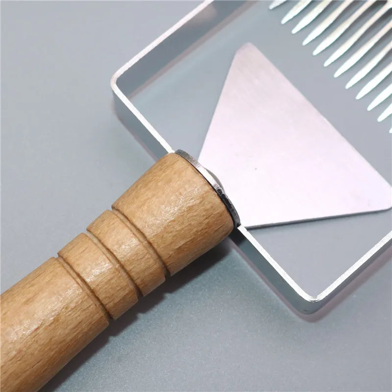 Beekeeping Equipment Uncapping Scraper Honey Honeycomb Scraper Wooden Handle Tool Uncapping Fork Beekeeping
