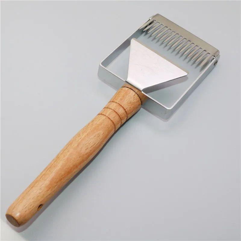 Beekeeping Equipment Uncapping Scraper Honey Honeycomb Scraper Wooden Handle Tool Uncapping Fork Beekeeping