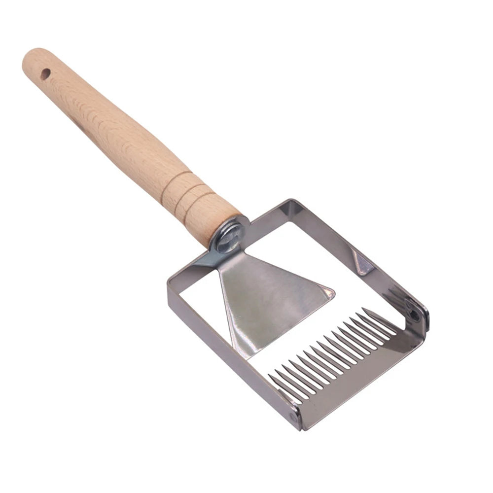Beekeeping Equipment Uncapping Scraper Honey Honeycomb Scraper Wooden Handle Tool Uncapping Fork Beekeeping