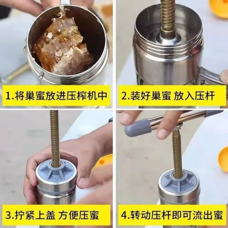 Manual Honey Press, Honeycomb, Handheld Portable Small Honey , Squeezing Juice , Beeswax