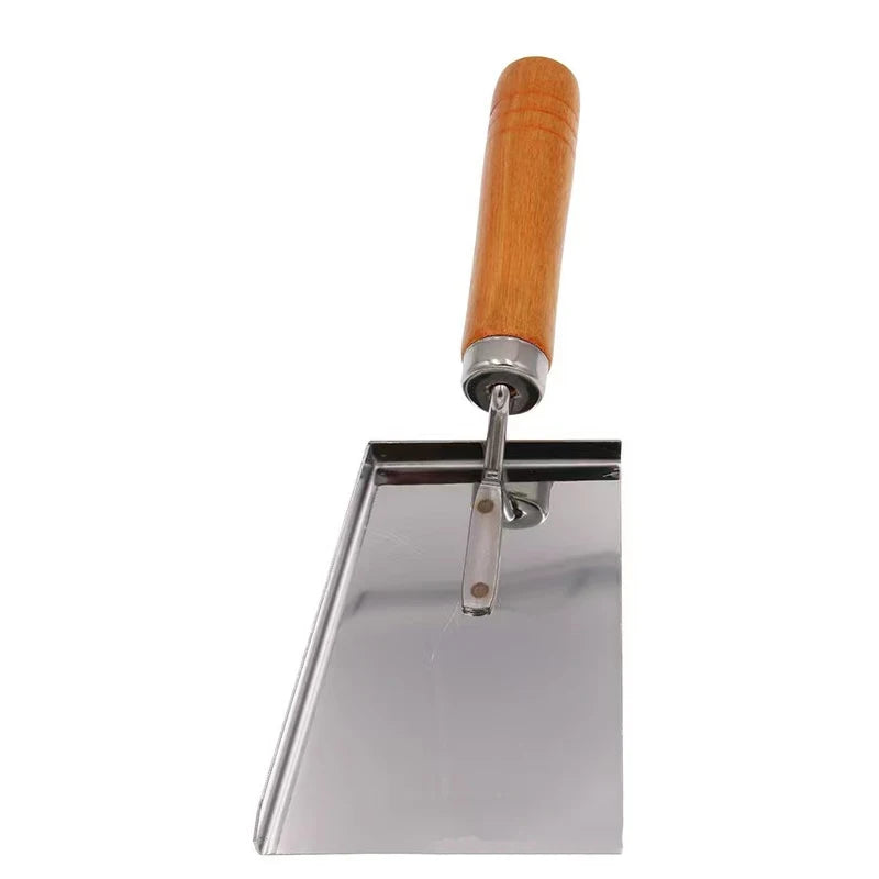 Beekeeping Shovel Bee Honey Cleaning Stainless Steel Honey Scraper Cleaner Tools For Beekeeper Supplies Wooden Handle