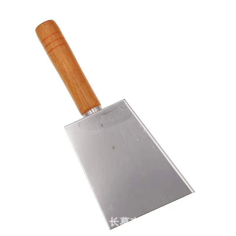 Beekeeping Shovel Bee Honey Cleaning Stainless Steel Honey Scraper Cleaner Tools For Beekeeper Supplies Wooden Handle